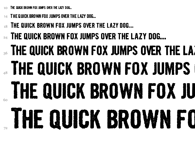 Growly Grin font waterfall